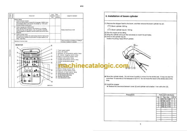 Komatsu PC600-6 PC600LC-6 Field Assembly Manual (SEAW004900)