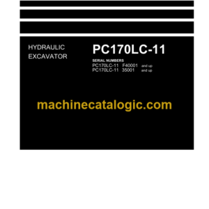 Komatsu PC170LC-11 Hydraulic Excavator Shop Manual (WENBM00150)