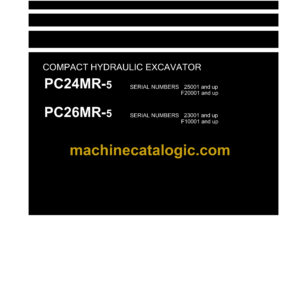 Komatsu PC24MR-5 PC26MR-5 Hydraulic Excavator Shop Manual (WENBM00380)