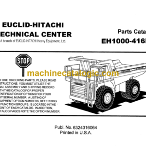 Hitachi EH1000-416LD Parts Catalog