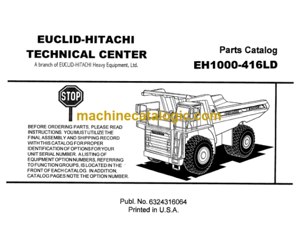 Hitachi EH1000-416LD Parts Catalog