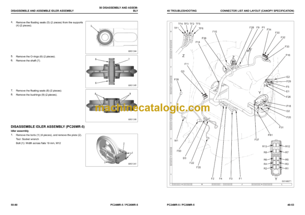 Komatsu PC24MR-5 PC26MR-5 Hydraulic Excavator Shop Manual (WENBM00380)