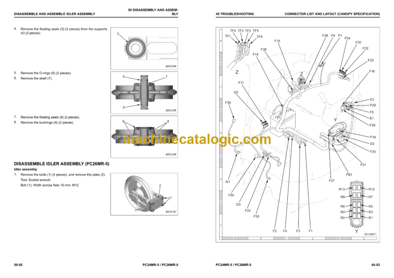Komatsu PC24MR-5 PC26MR-5 Hydraulic Excavator Shop Manual (WENBM00380)