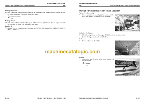 Komatsu PC360LC-11E0 PC360NLC-11E0 PC390HRD-11E0 Hydraulic Excavator Shop Manual (UENBM00495)