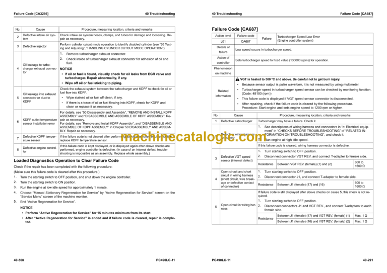Komatsu PC490LC-11 Hydraulic Excavator Shop Manual (SEN06731-07)