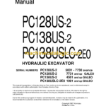 Komatsu PC128US-2 PC138US-2 PC138USLC-2E0 Hydraulic Excavator Shop Manual (SEBM018419)