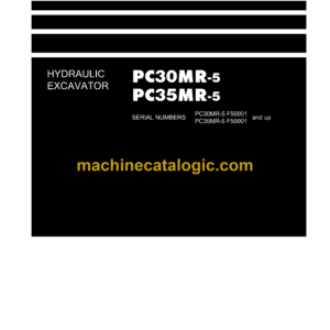 Komatsu PC30MR-5 PC35MR-5 Hydraulic Excavator Shop Manual (WENBM00080)