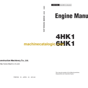 Hitachi 4HK1, 6HK1 Engine Manual