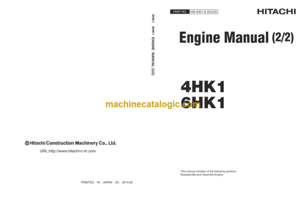 Hitachi 4HK1, 6HK1 Engine Manual