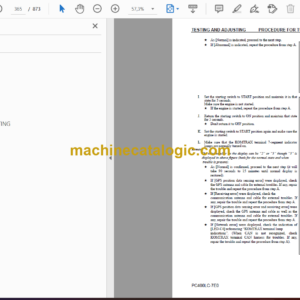 Komatsu PC400LC-7E0 Galeo Hydraulic Excavator Shop Manual (CEBM016902)