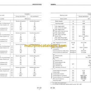 Komatsu PC27MRX-1, PC30MRX-1, PC35MRX-1 PC40MRX-1, PC45MRX-1 Hydraulic Excavator Shop Manual (SEBM016808)