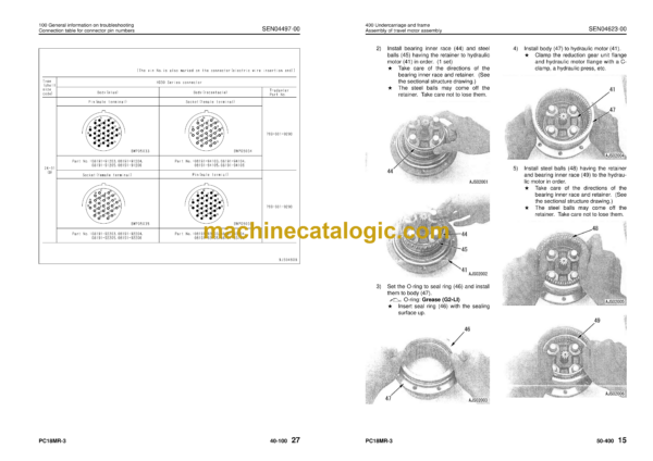 Komatsu PC18MR-3 Hydraulic Excavator Shop Manual (SEN04306-08)