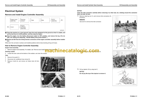 Komatsu PC360LC-11 Hydraulic Excavator Shop Manual (SEN06513-19)