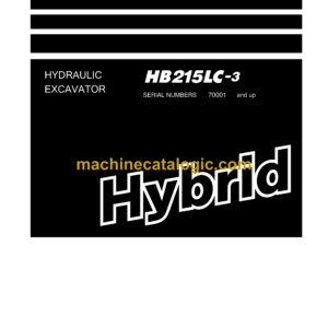 Komatsu HB215LC-3 Hydraulic Excavator Shop Manual (SEN06629-16)