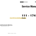 Hitachi 111-174 Axle Service Manual