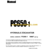 Komatsu PC650-1 Hydraulic Excavator Shop Manual (SEBM0209A04)