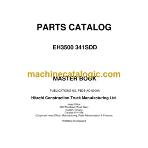 Hitachi EH3500 341SDD, 341SDC, EXXARO 8DS, 341SD, 342SD, 342SDC Parts Catalog