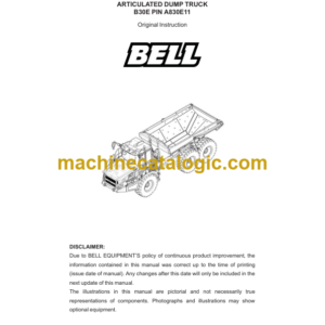 BELL E-SERIES ADT - B30E - Parts Manual