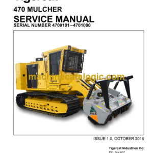 Tigercat 470 Mulcher Service Manual (4700101 - 4702000) (41273AENG)