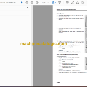 Komatsu PC170LC-11 Hydraulic Excavator Shop Manual (SEN06806-05)