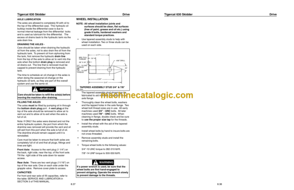 Tigercat 630 Skidder Service Manual (6300101 - 6300999) (6701A)