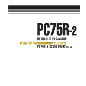 Komatsu PC75R-2 Hydraulic Excavator Shop Manual (WEBM001501)