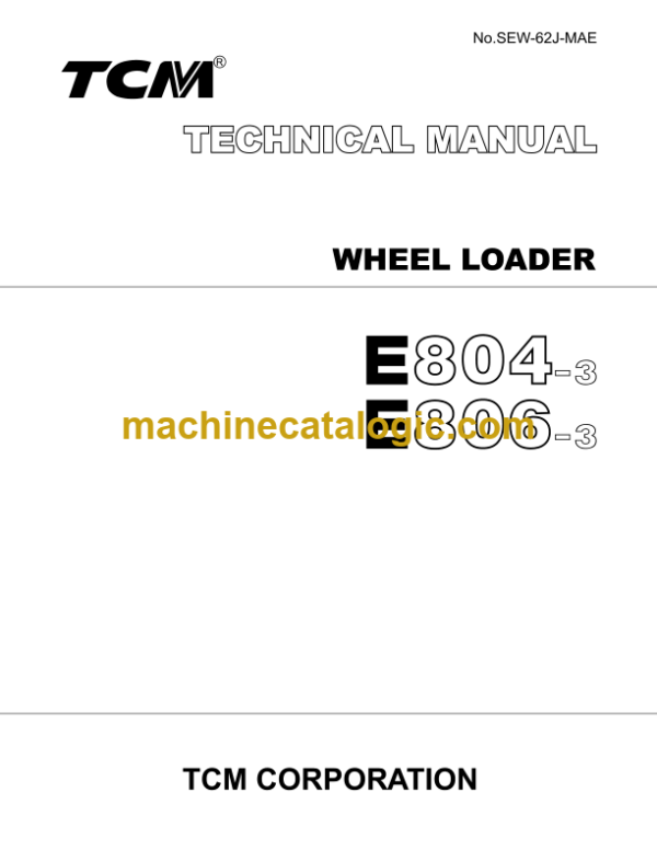 Hitachi E804-3 E806-3 Wheel Loader Service Manual