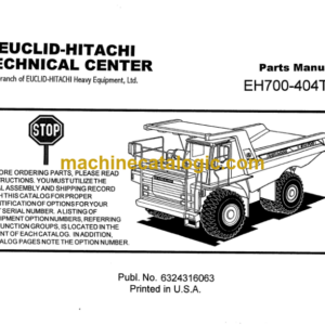 Hitachi EH750 404TD Parts Catalog