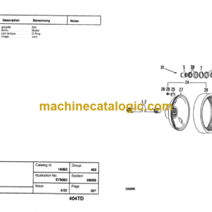 Hitachi EH750 404TD Parts Catalog