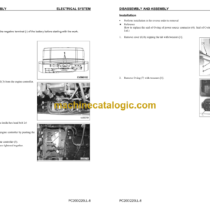 Komatsu PC200LL-8 PC220LL-8 Hydraulic Excavator Shop Manual (CEBM001505)