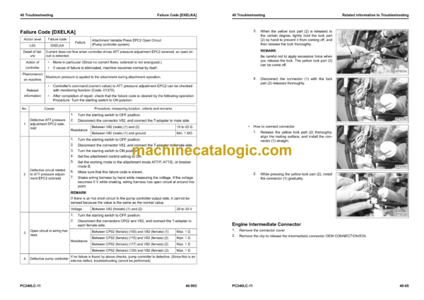 Komatsu PC240LC-11 Hydraulic Excavator Shop Manual (SEN06696-11)