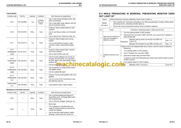 Komatsu PC210LC-11 Hydraulic Excavator Shop Manual (SEN06695-01)