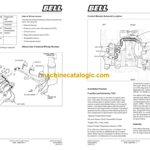 Hitachi BELL E-SERIES ADT – B18E – B30E Articulated Dump Truck Service Manual