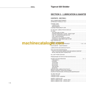 Tigercat 620 Skidder Service Manual (6200111 – 6200499) (11583A)