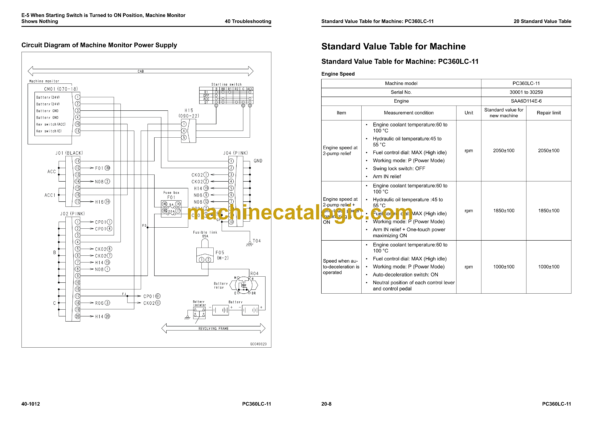 Komatsu PC360LC-11 Hydraulic Excavator Shop Manual (SEN06699-09)