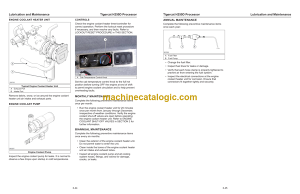 Tigercat H250D Processor Service Manual (250H2201 - 250H3600) (51067AENG)