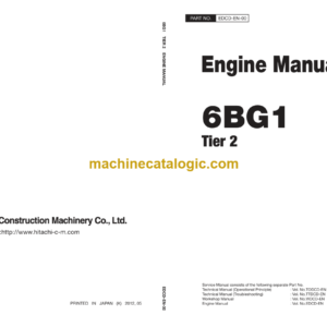 Hitachi 6BG1 Tier 2 Engine Manual