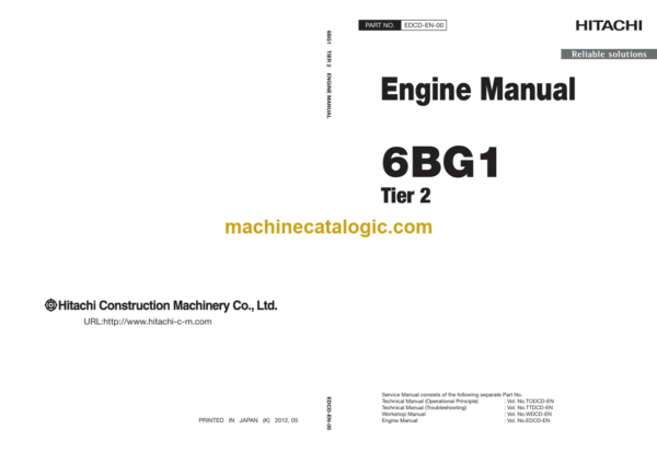 Hitachi 6BG1 Tier 2 Engine Manual