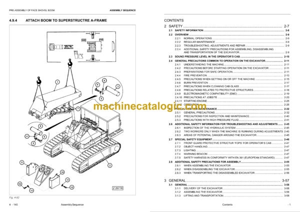 Komatsu PC4000-6 Hydraulic Excavator Field Assembly Manual (FAM-PC4000-08205)