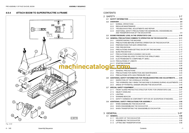 Komatsu PC4000-6 Hydraulic Excavator Field Assembly Manual (FAM-PC4000-08205)