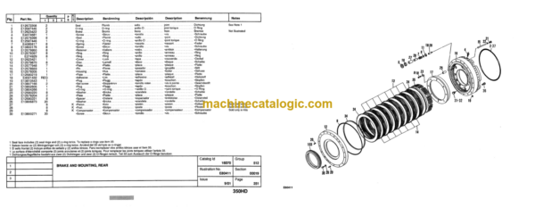 Hitachi EH1700 350HD Parts Catalog