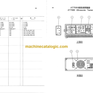 Hitachi AT5500, AT7500 Scanning Acoustic Tomograph Parts Catalog