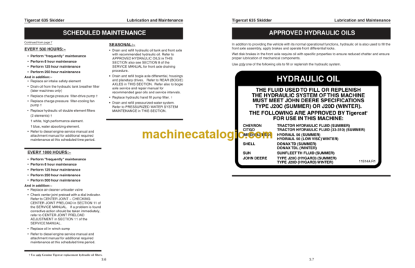 Tigercat 635 Skidder Service Manual (6350101 - 6350499) (14968A)