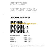 Komatsu PC60-5 PC60L-5 PC60U-5 Hydraulic Excavator Shop Manual (SEBM02010505)