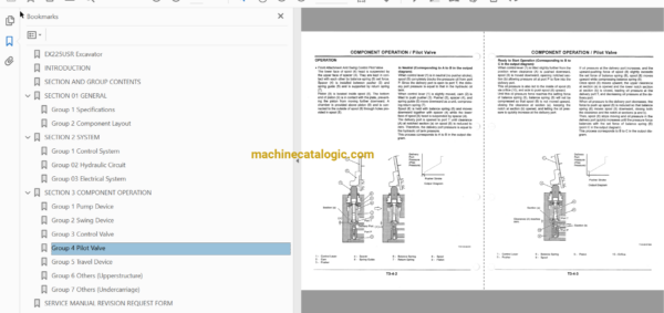 Hitachi EX225USR Excavator Technical Manual