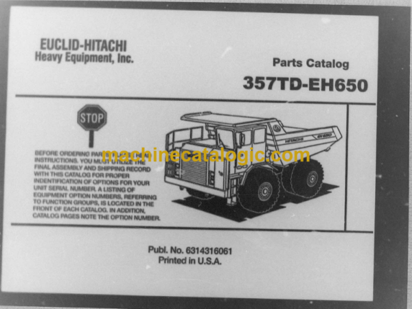 Hitachi EH650 357TD Parts Catalog