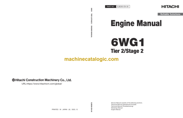 Hitachi 6WG1 Tier 2 Stage 2 Engine Manual