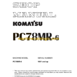 Komatsu PC78MR-6 Hydraulic Excavator Shop Manual (SEBM030604)