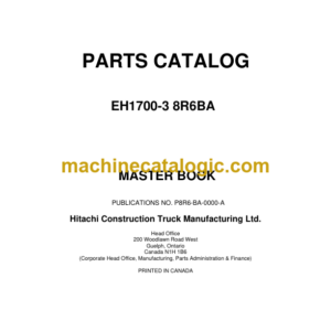 Hitachi EH1700-3 8R6 Parts Catalog