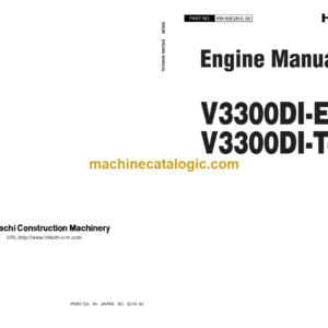 Hitachi V3300DI-E2B, V3300DI-T-E2B Engine Manual